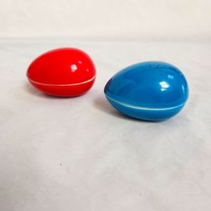 Pair Gerold Porzellan Red Blue Egg Trinket Boxes